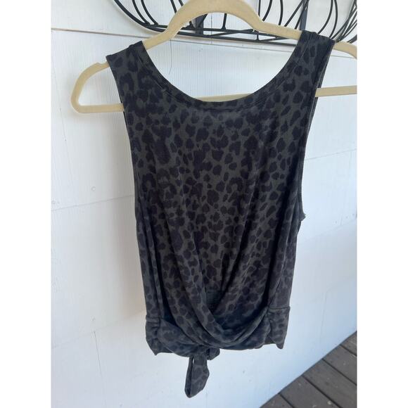 VICTORIA'S SECRET Heavenly Tank Top Animal Print Twist Front Tie Back Large - Picture 5 of 11